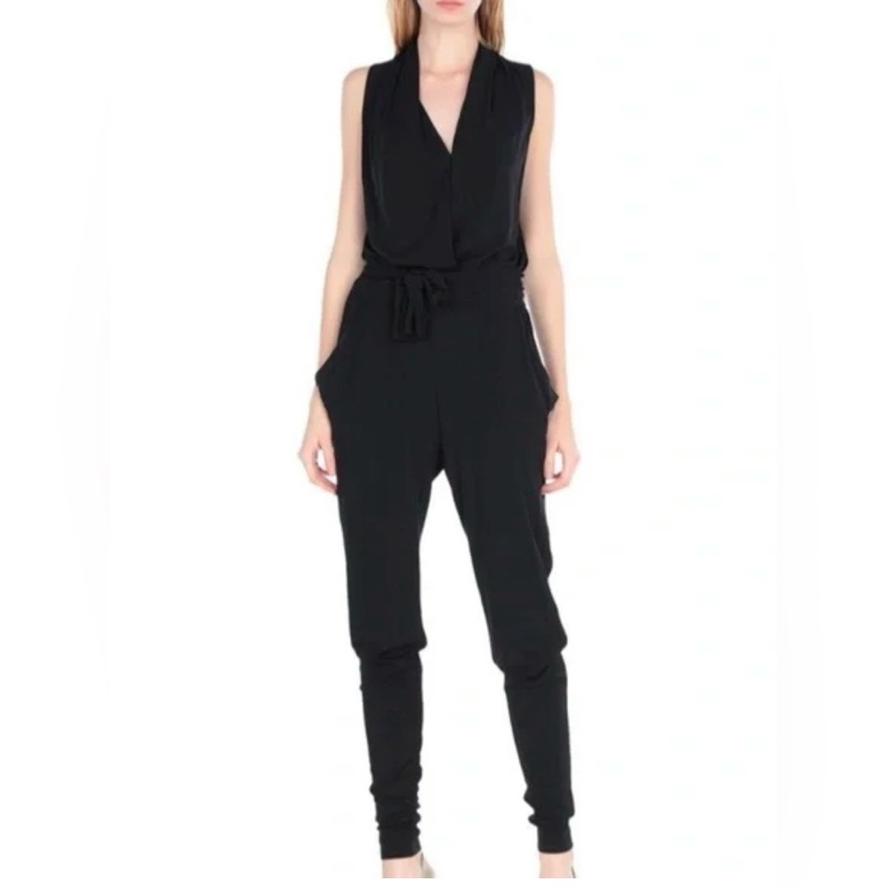 MICHAEL Michael Kors Black Sleeveless V-Neck Jumpsuit